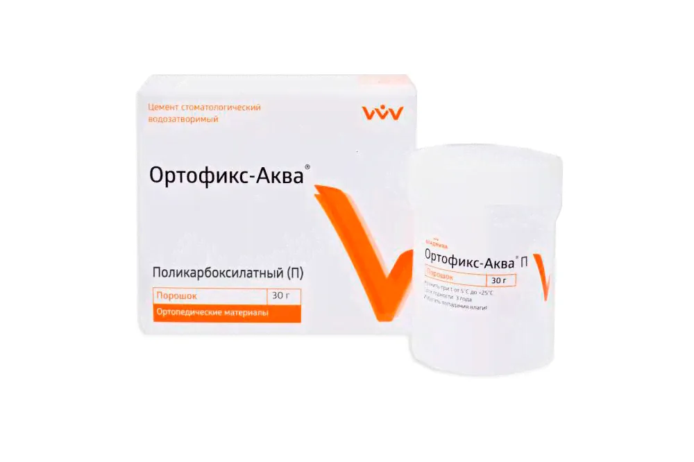 Ортофикс-АКВА-П - поликарбоксилатный цемент 30г., "ВладМиВа"-0