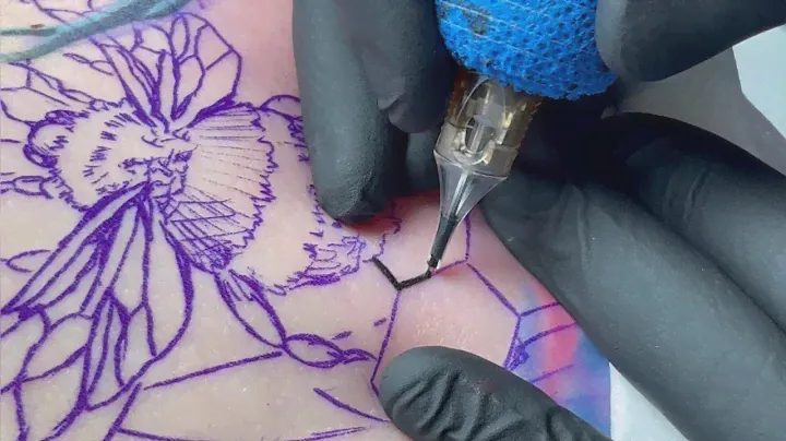 Bumblebee watercolor tattoo | Real time & Time lapse