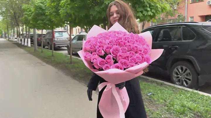 51 Роза Аква в букете - 3700₽